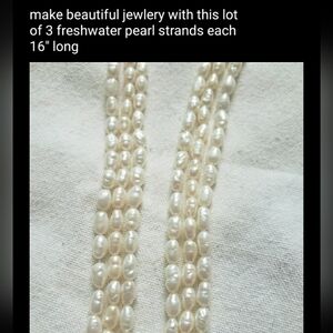Jewelry Findings 3 Strands Oval 7mm Freshwater Pearls